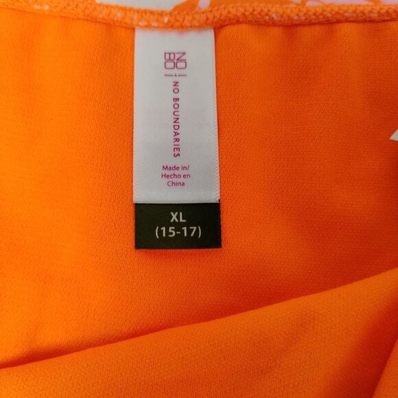 No Boundaries Junior Girls XL Orange Knotted High Leg High Waist Bikini Bottom - Picture 6 of 8